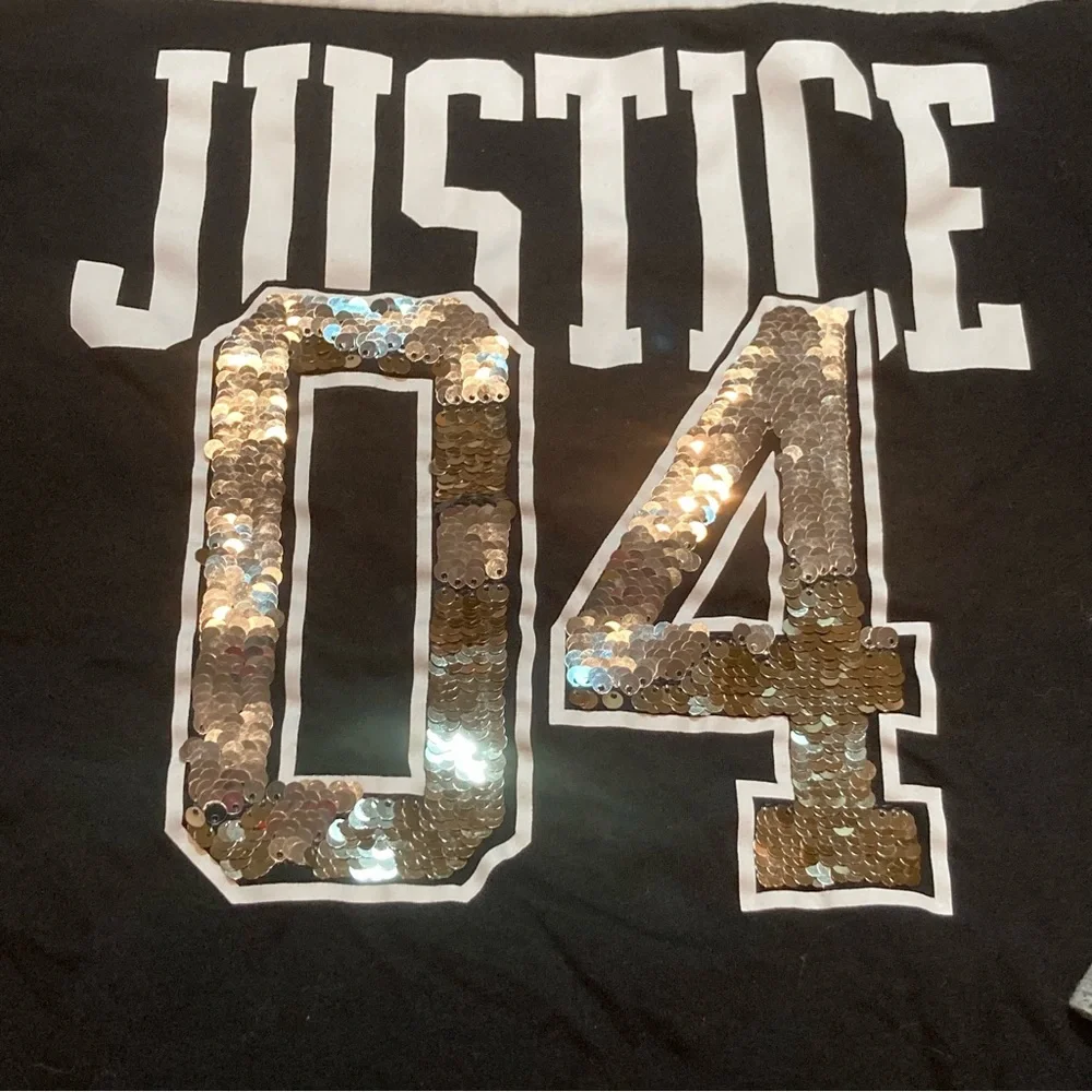Justice Active sequin sparkle tee‎ 10/12